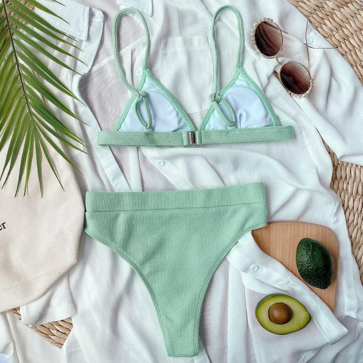 T-Shirts Trendsi swimwear - Chic ribbed bikini set with padding