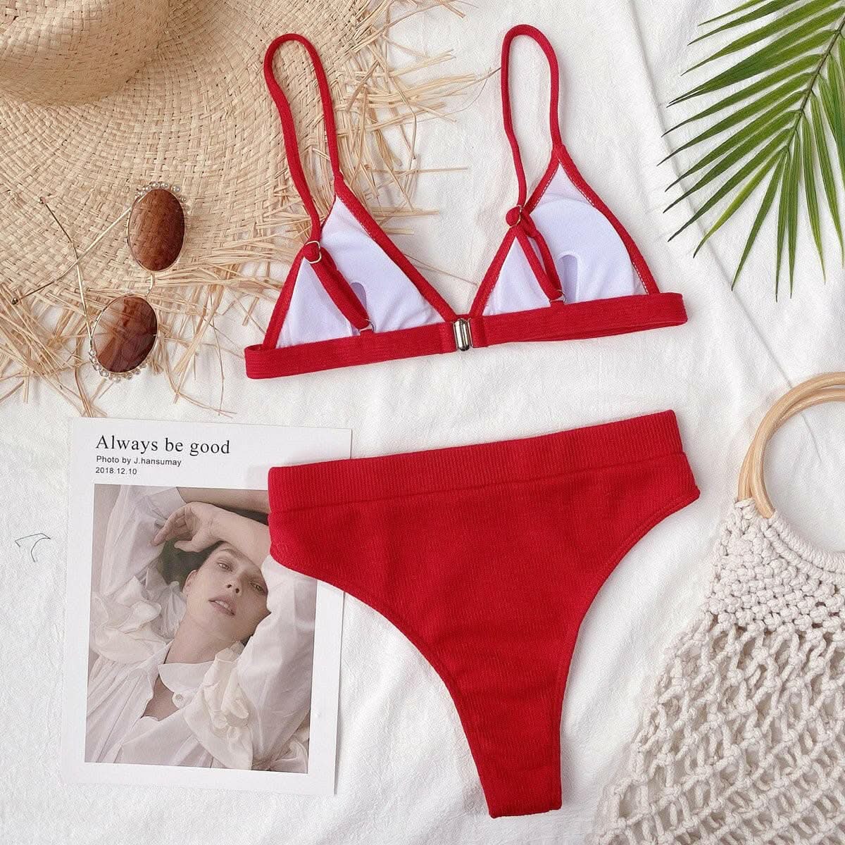 T-Shirts Trendsi swimwear - Chic ribbed bikini set with padding
