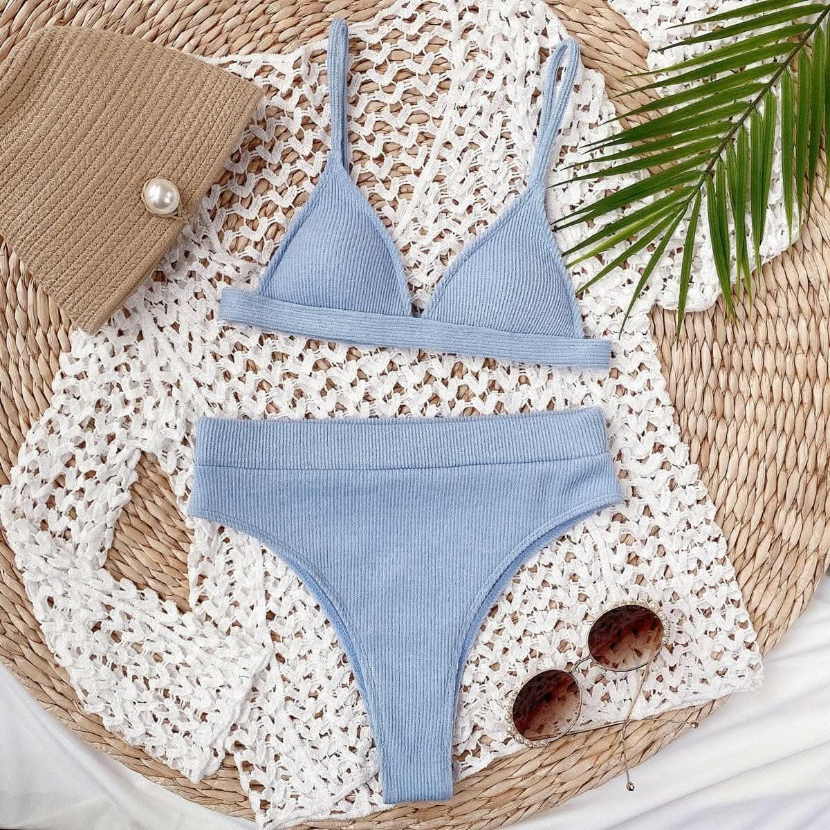 T-Shirts Trendsi swimwear - Chic ribbed bikini set with padding