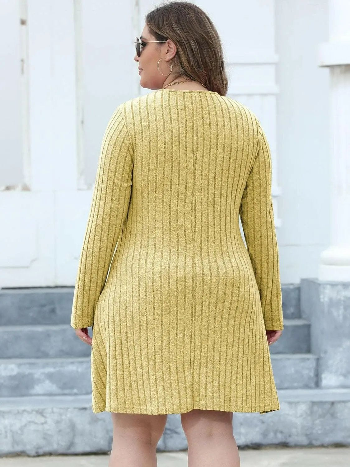 Dresses Trendsi plus - Chic ribbed dress for curvy women