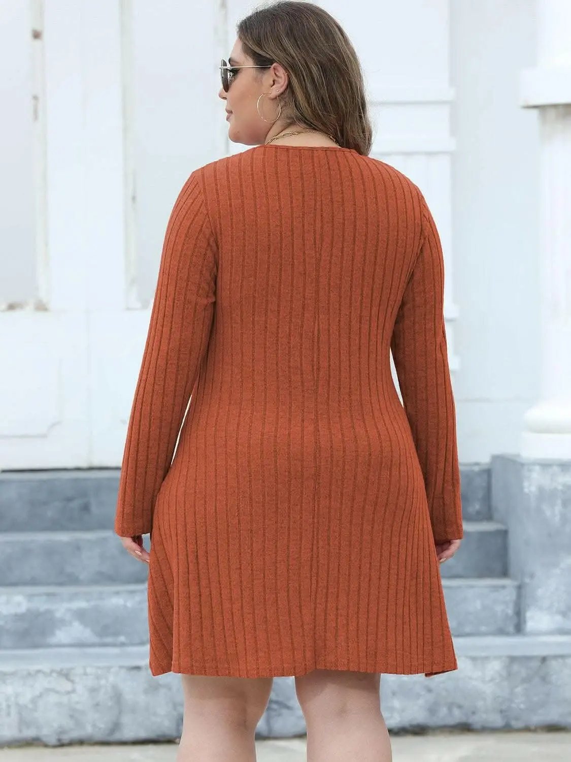 Dresses Trendsi plus - Chic ribbed dress for curvy women