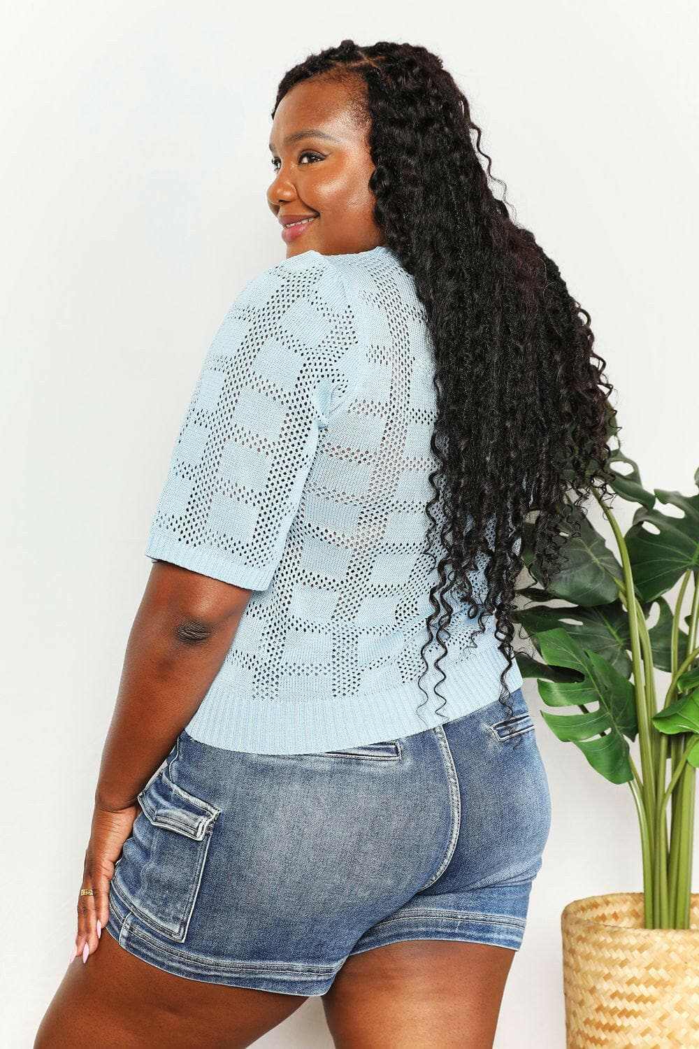 T-Shirts Trendsi TIKTOK - Chic ribbed knit top - round neck