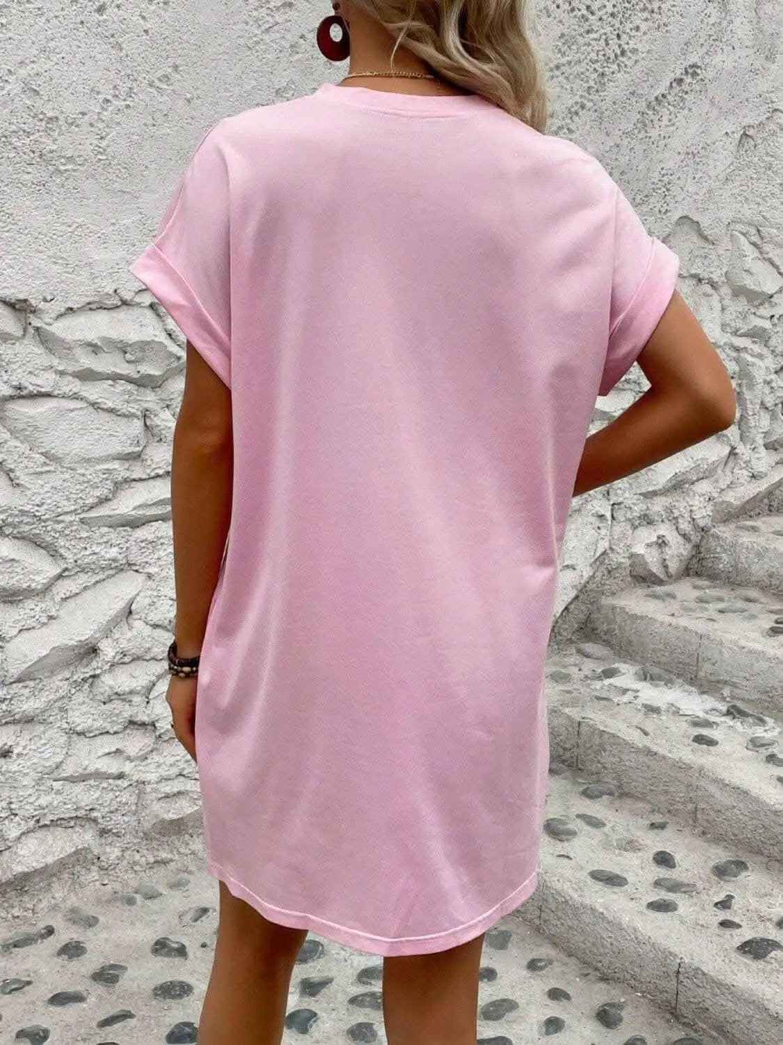 Women's Mini Dress Round Neck by Trendsi | Light Gray