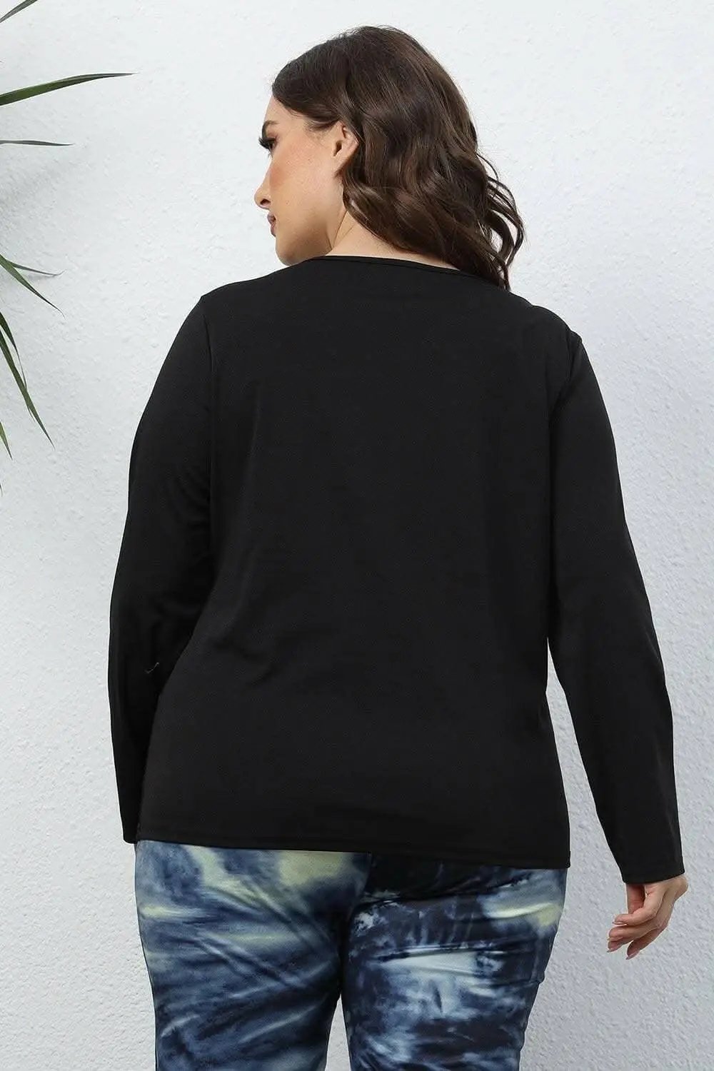 Women's Plus Size Top Plus Size Top - Sheer Long Sleeve - Chic & Trendy