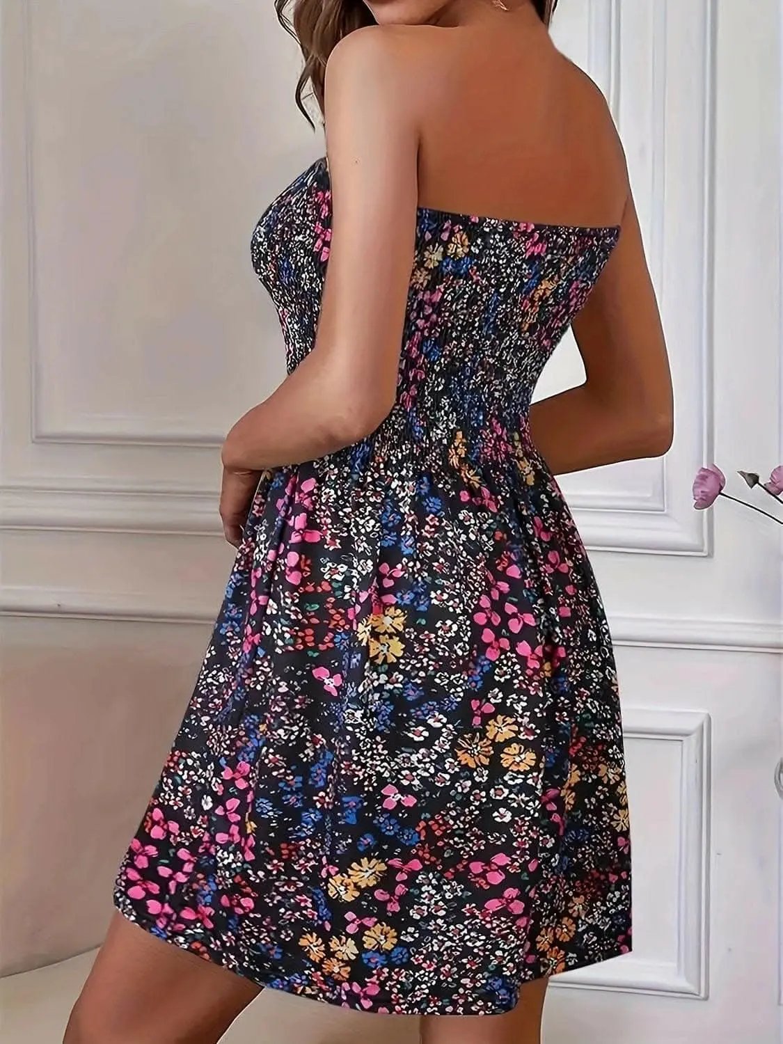 Dresses Trendsi just arrived - Chic smocked mini dress with sheer panels