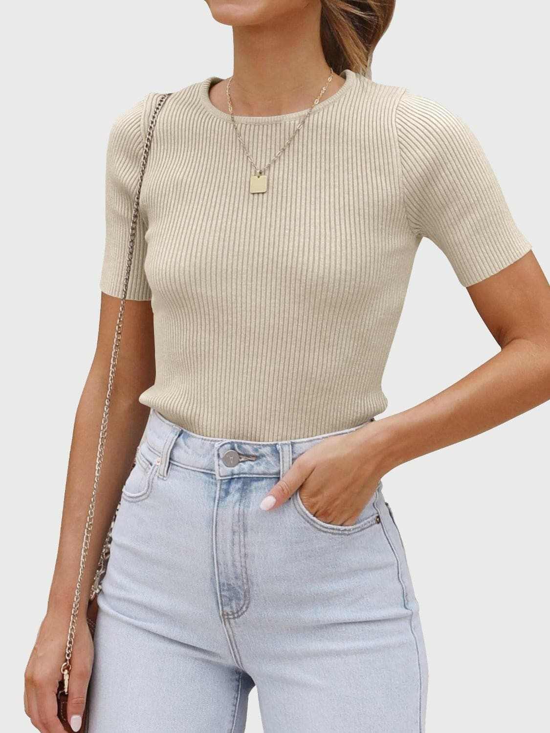 T-Shirts Trendsi just arrived - Chic stretchy short sleeve top