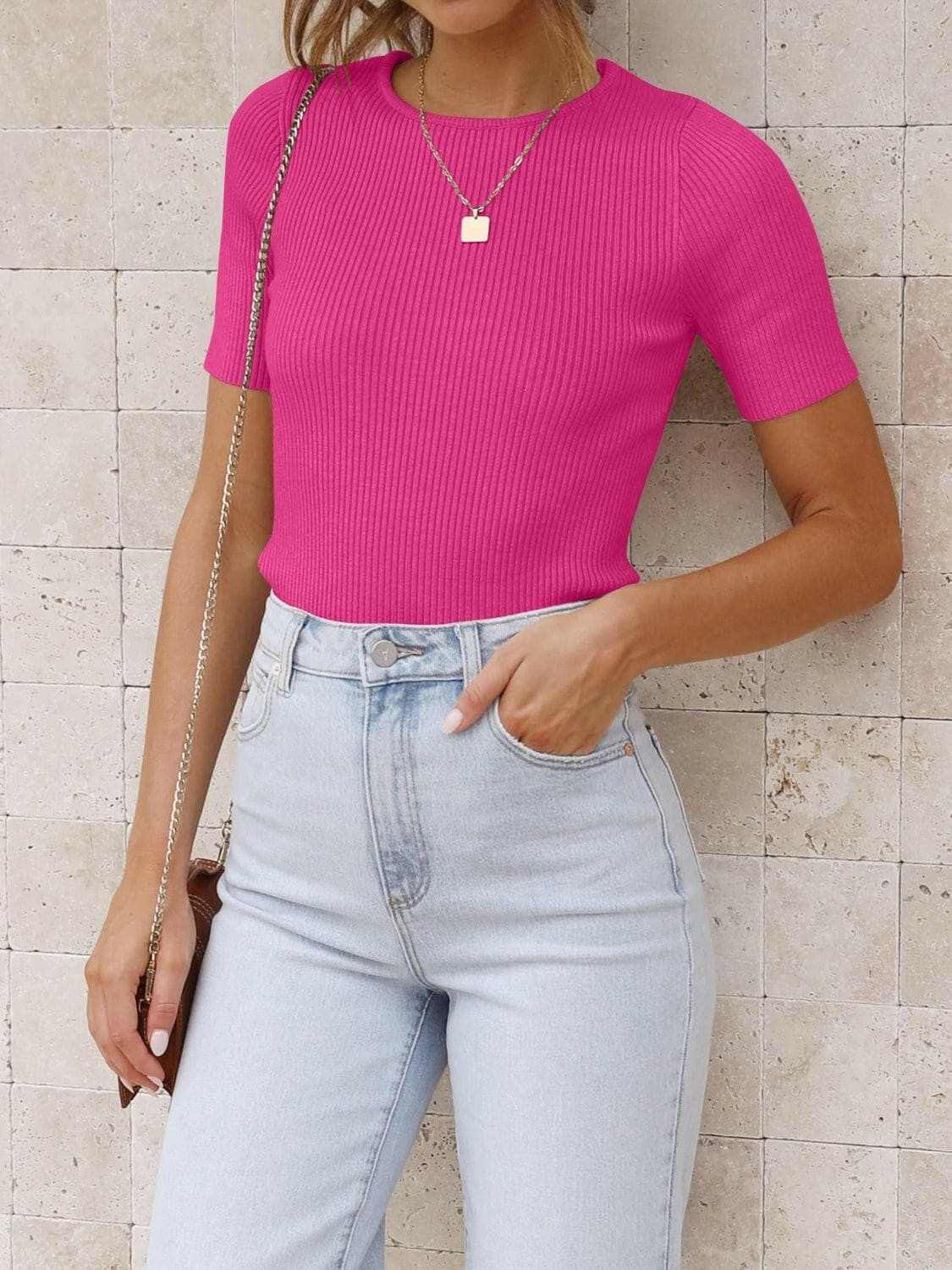 T-Shirts Trendsi just arrived - Chic stretchy short sleeve top