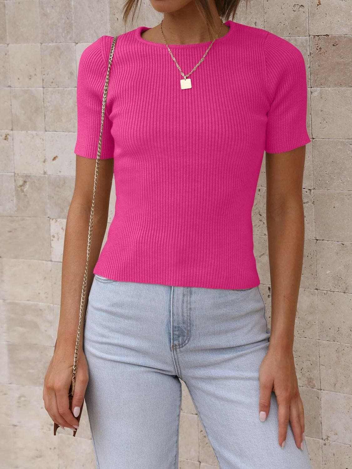 T-Shirts Trendsi just arrived - Chic stretchy short sleeve top