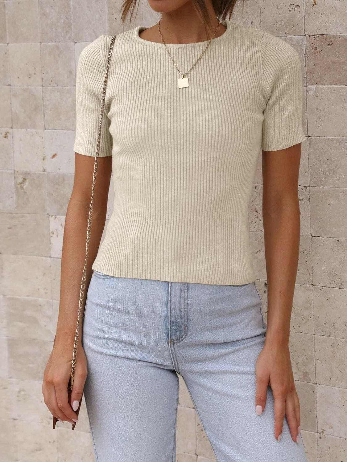 T-Shirts Trendsi just arrived - Chic stretchy short sleeve top