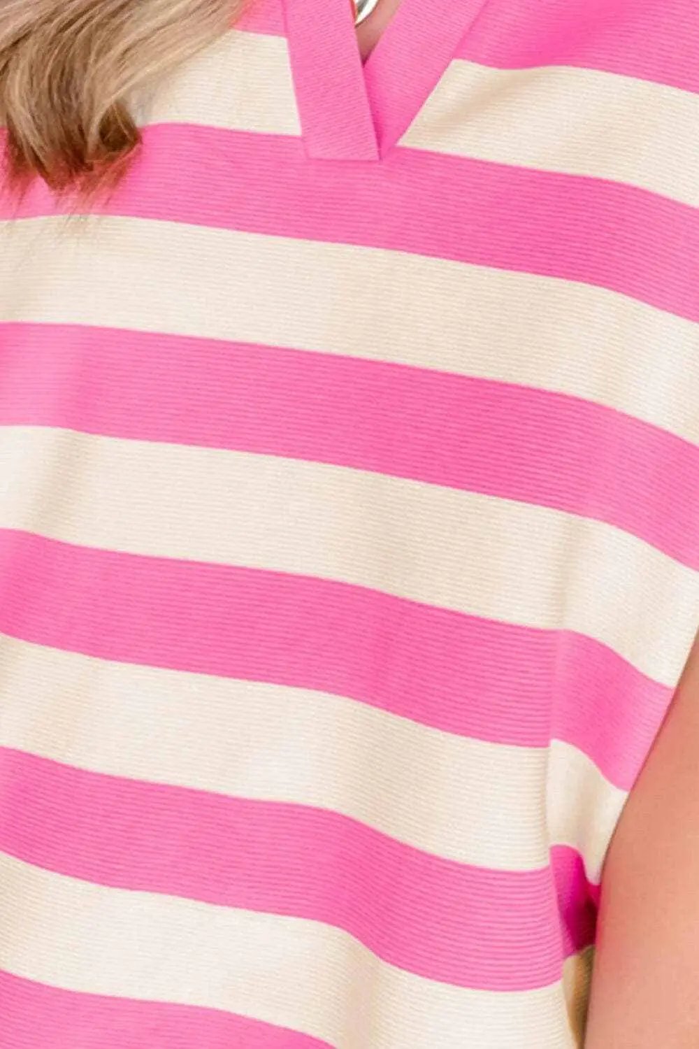 T-Shirts Trendsi just arrived - Chic striped cap sleeve blouse