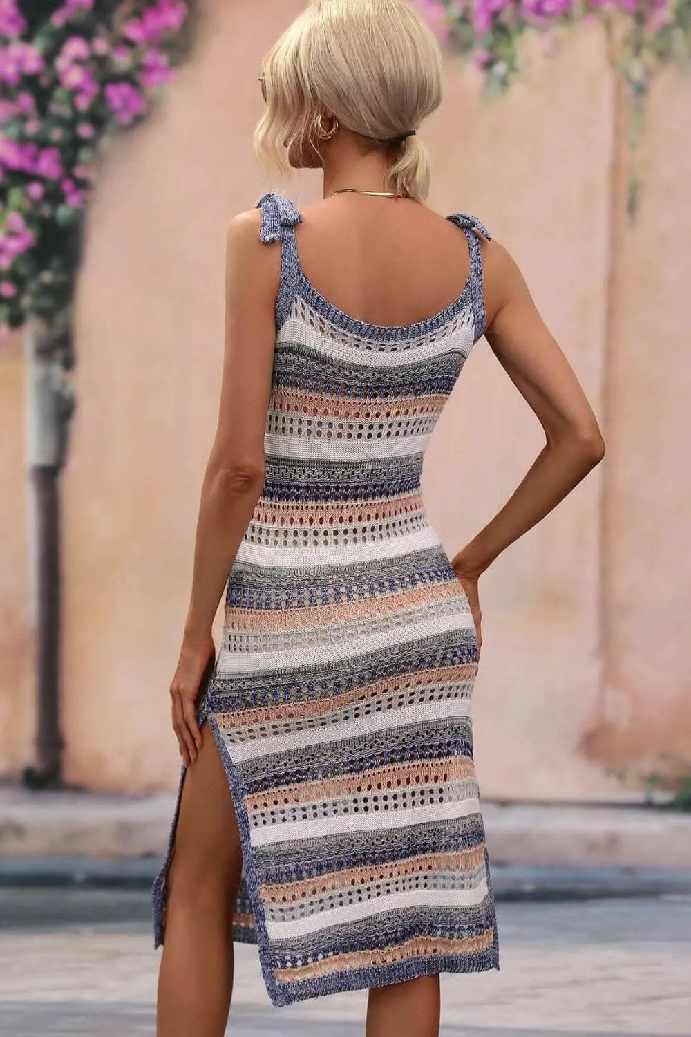 Dresses Trendsi swimwear - Chic striped tie-neck dress