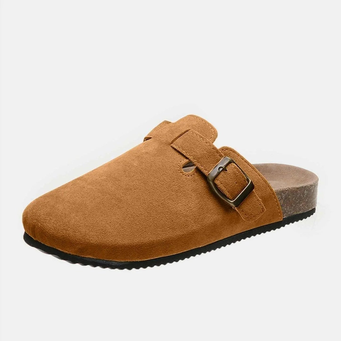 Trendsi Shoes - Chic suede closed-toe buckle sandals