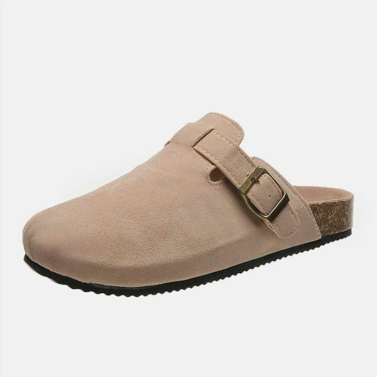Trendsi Shoes - Chic suede closed-toe buckle sandals