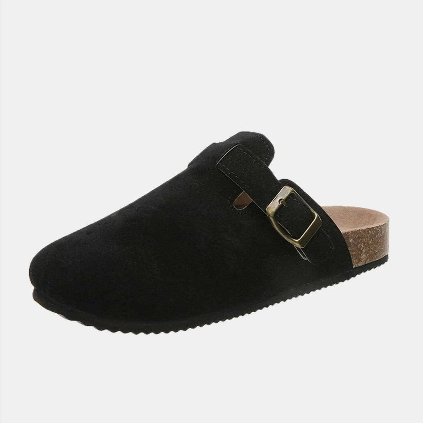 Trendsi Shoes - Chic suede closed-toe buckle sandals