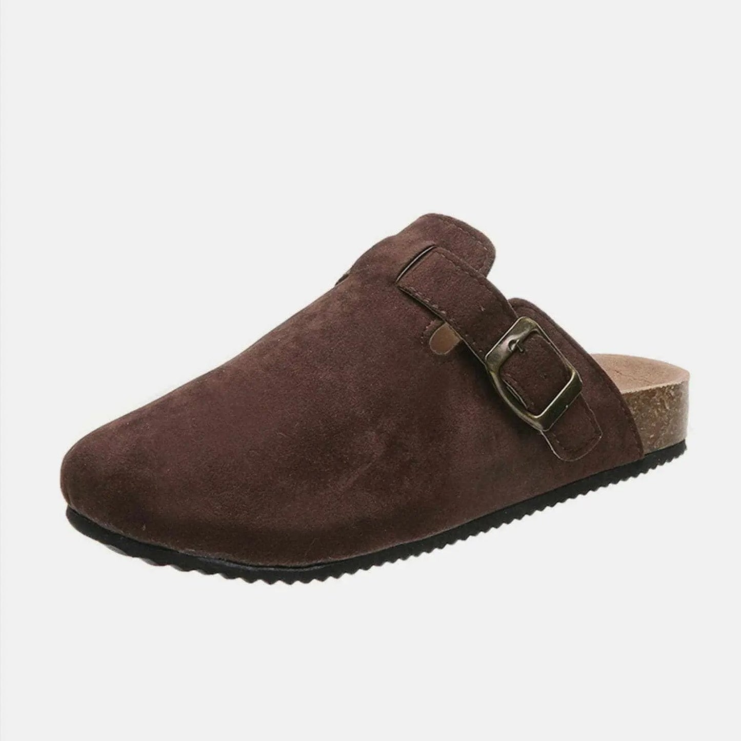 Trendsi Shoes - Chic suede closed-toe buckle sandals