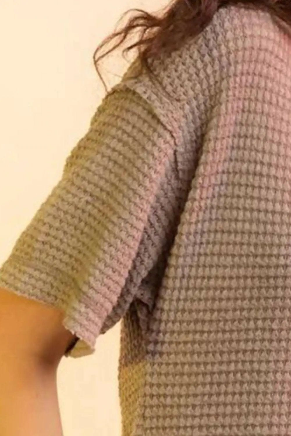T-Shirts Trendsi just arrived - Chic waffle-knit half sleeve tee