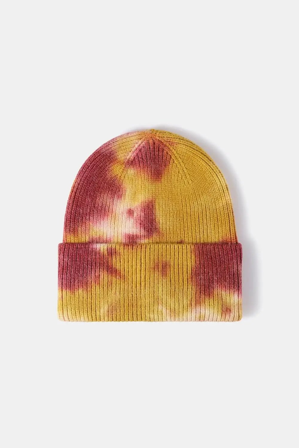 Trendsi Tie-Dye Knit Beanie Hat - Colorful Unisex Winter