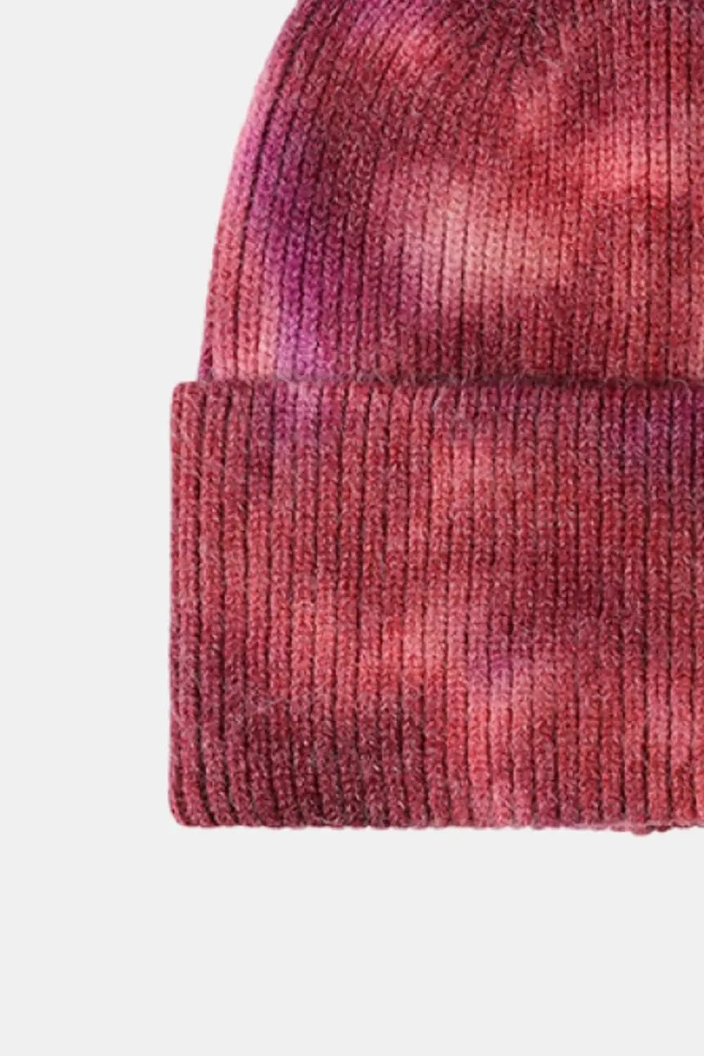 Trendsi Tie-Dye Knit Beanie Hat - Colorful Unisex Winter