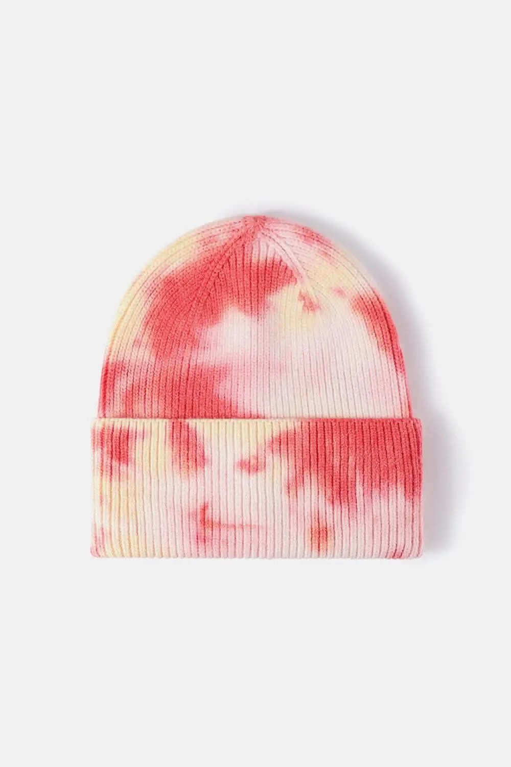 Trendsi Tie-Dye Knit Beanie Hat - Colorful Unisex Winter