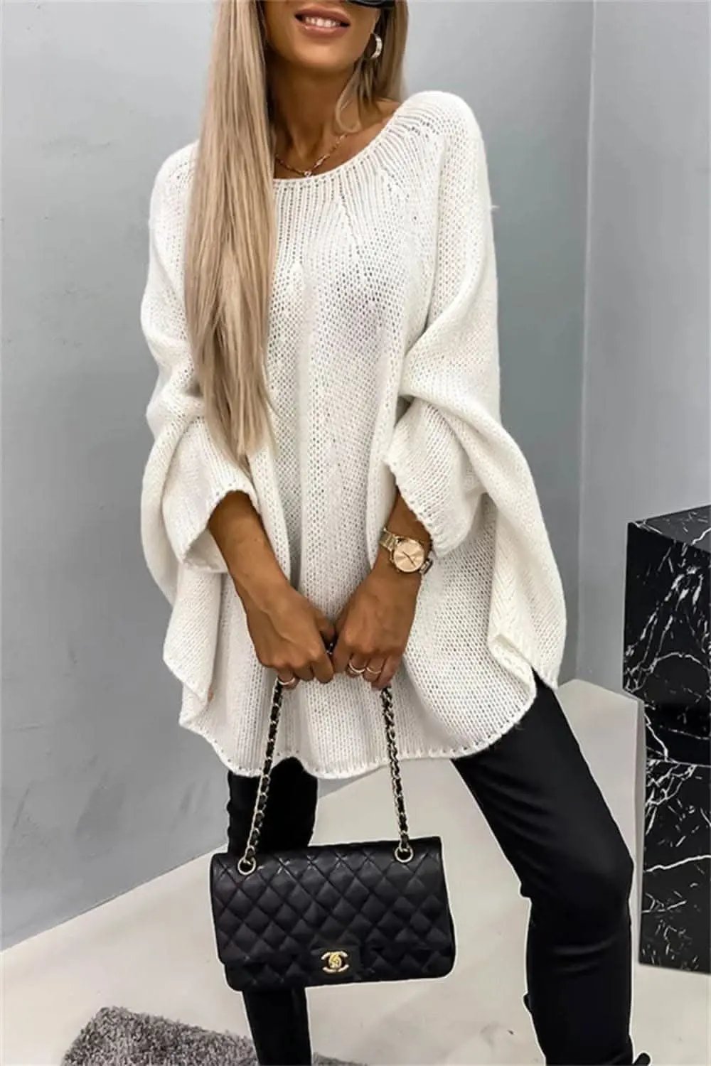 Sweaters Trendsi Cozy Batwing Sleeve Sweater