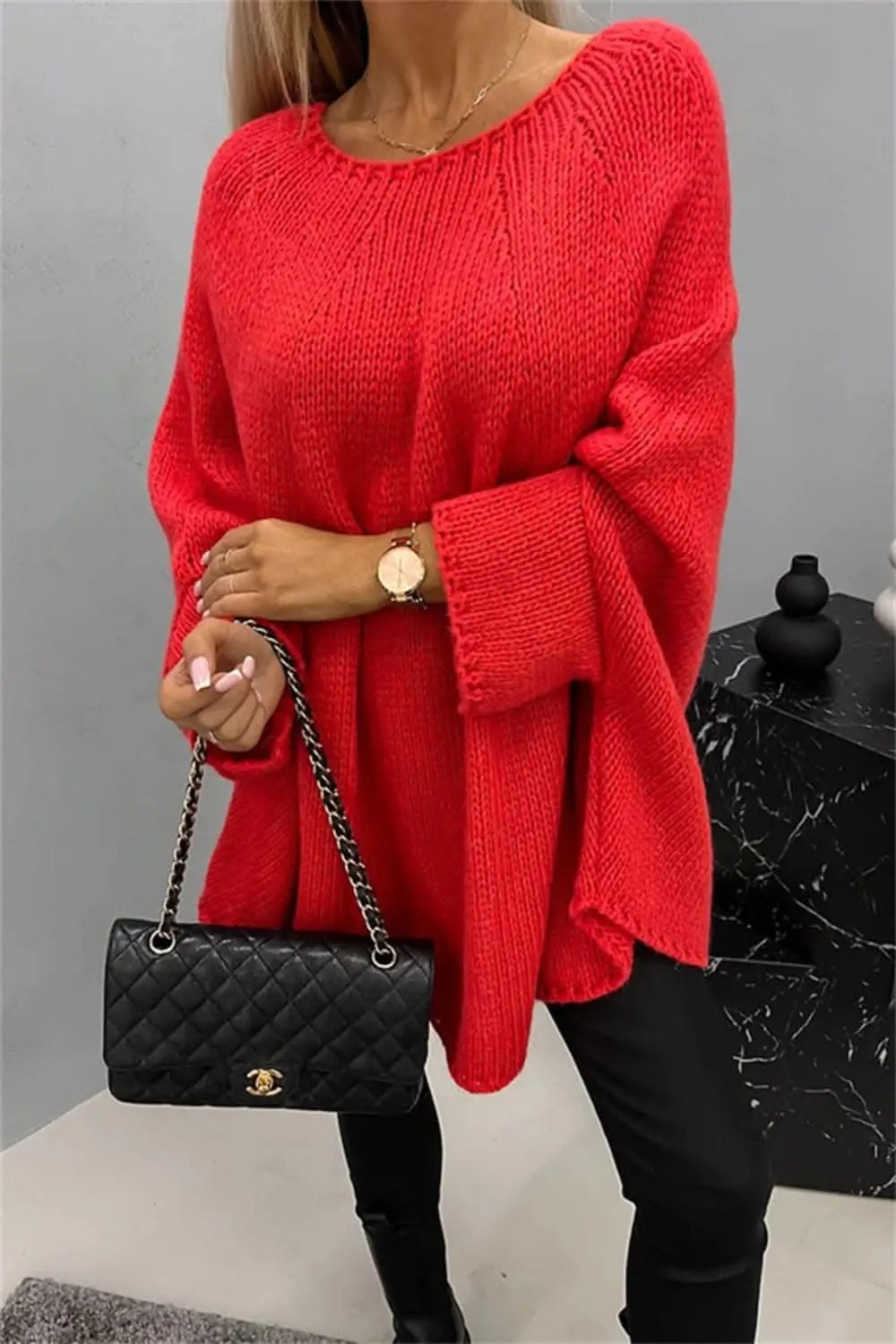 Sweaters Trendsi Cozy Batwing Sleeve Sweater