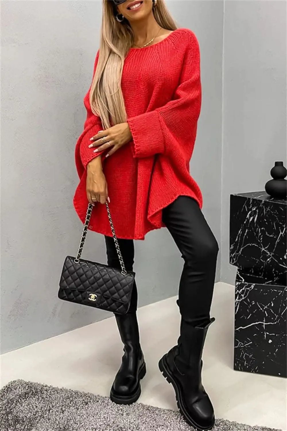 Sweaters Trendsi Cozy Batwing Sleeve Sweater