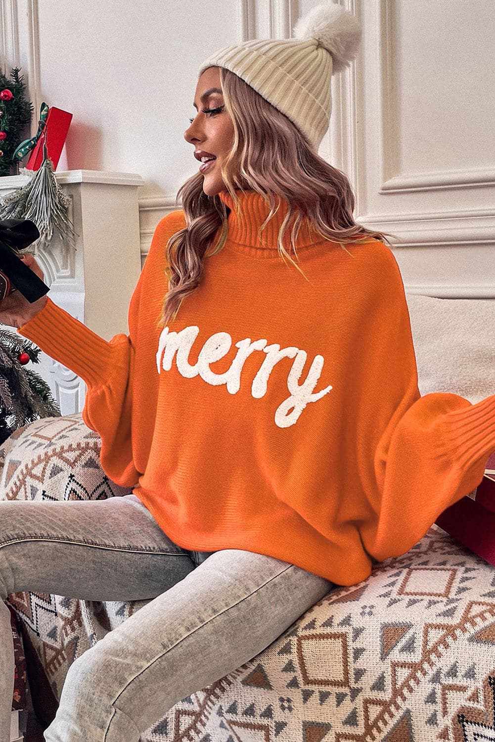 Women's Sweater Pullover Trendsi Women's High Neck Cozy Knit Sweater Pullover - Merry