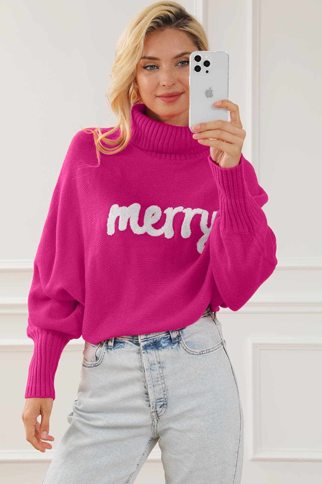 Women's Sweater Pullover Trendsi Women's High Neck Cozy Knit Sweater Pullover - Merry