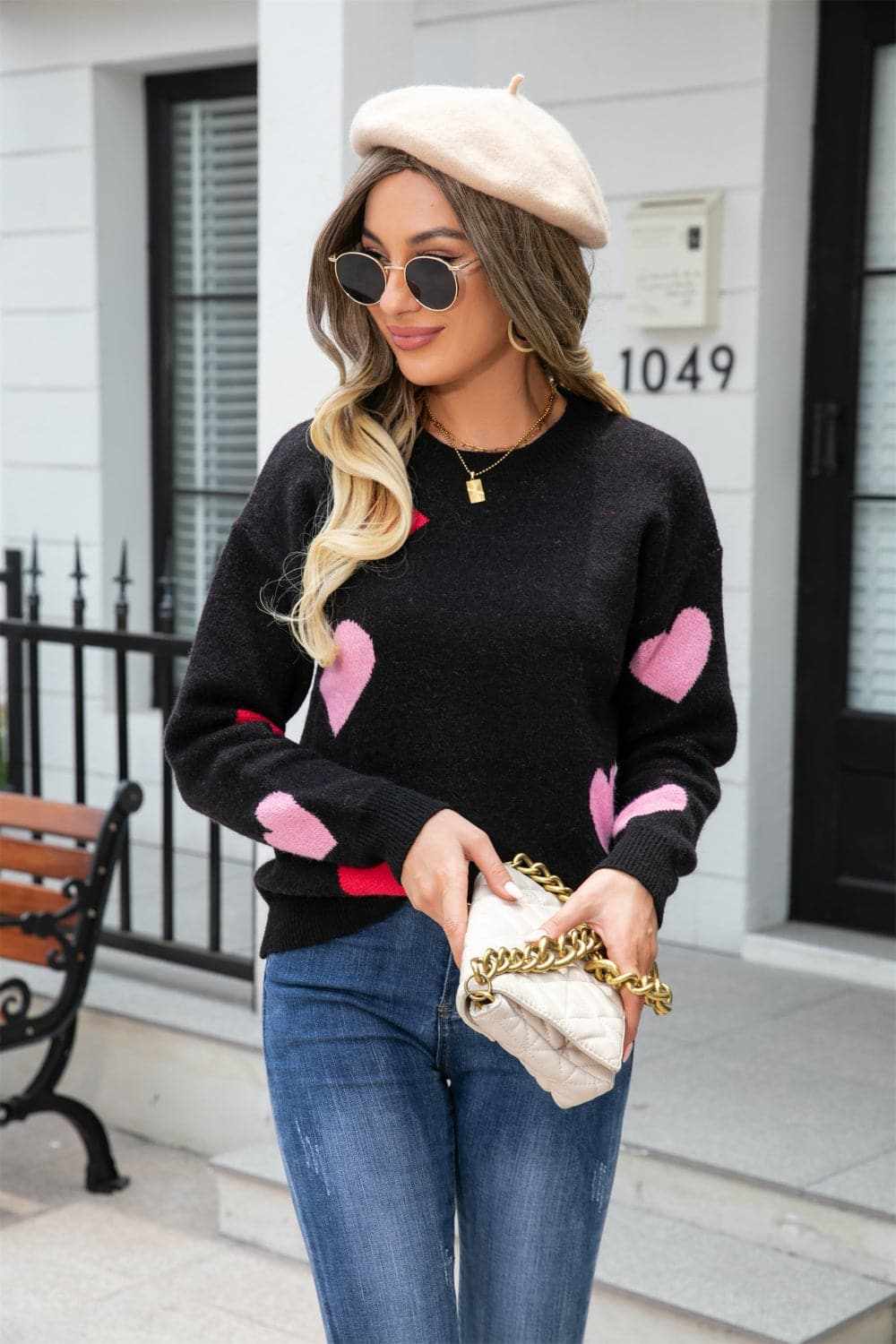 Trendsi Blush Pink Dropped Shoulder Sweater