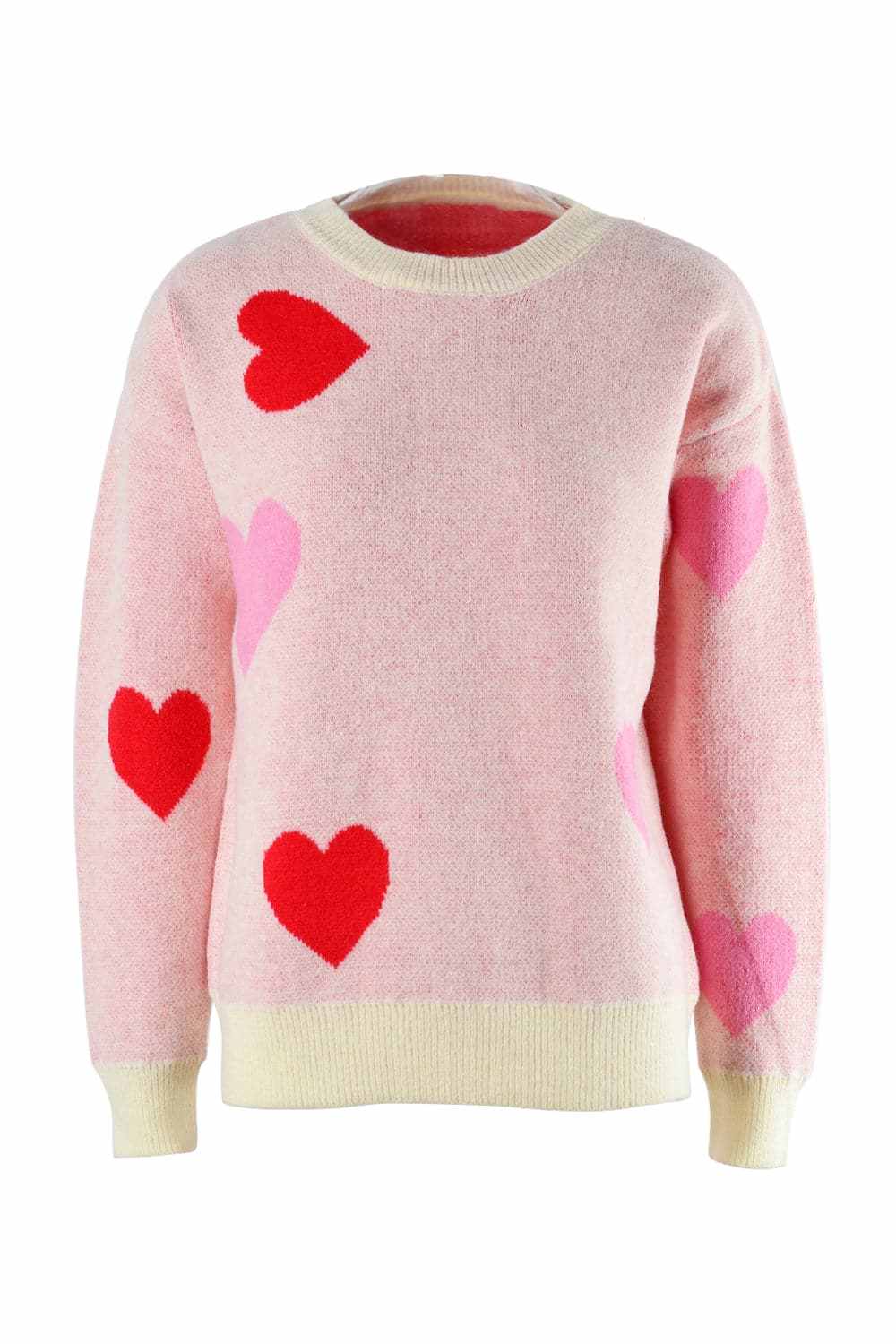 Trendsi Blush Pink Dropped Shoulder Sweater