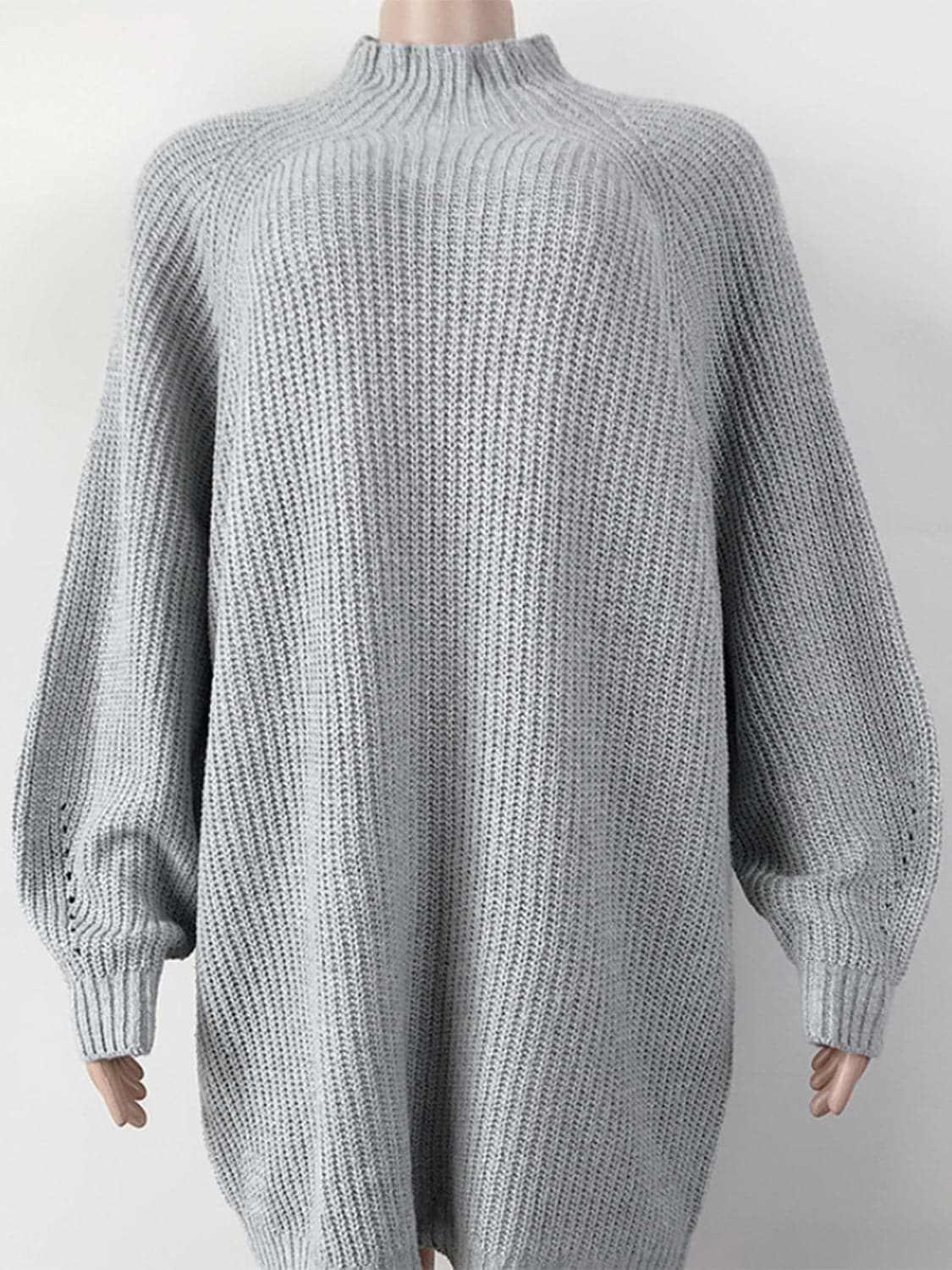 Trendsi Sweater Dress Mock Neck Midi — Cozy Knit for Fall