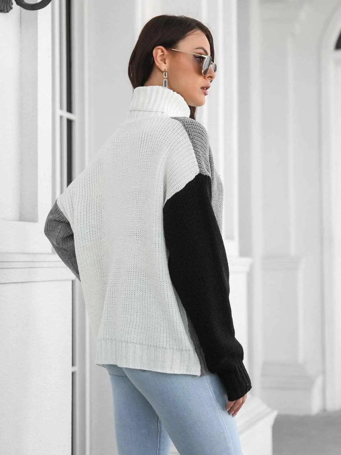 Trendsi Black Cozy Turtleneck Sweater