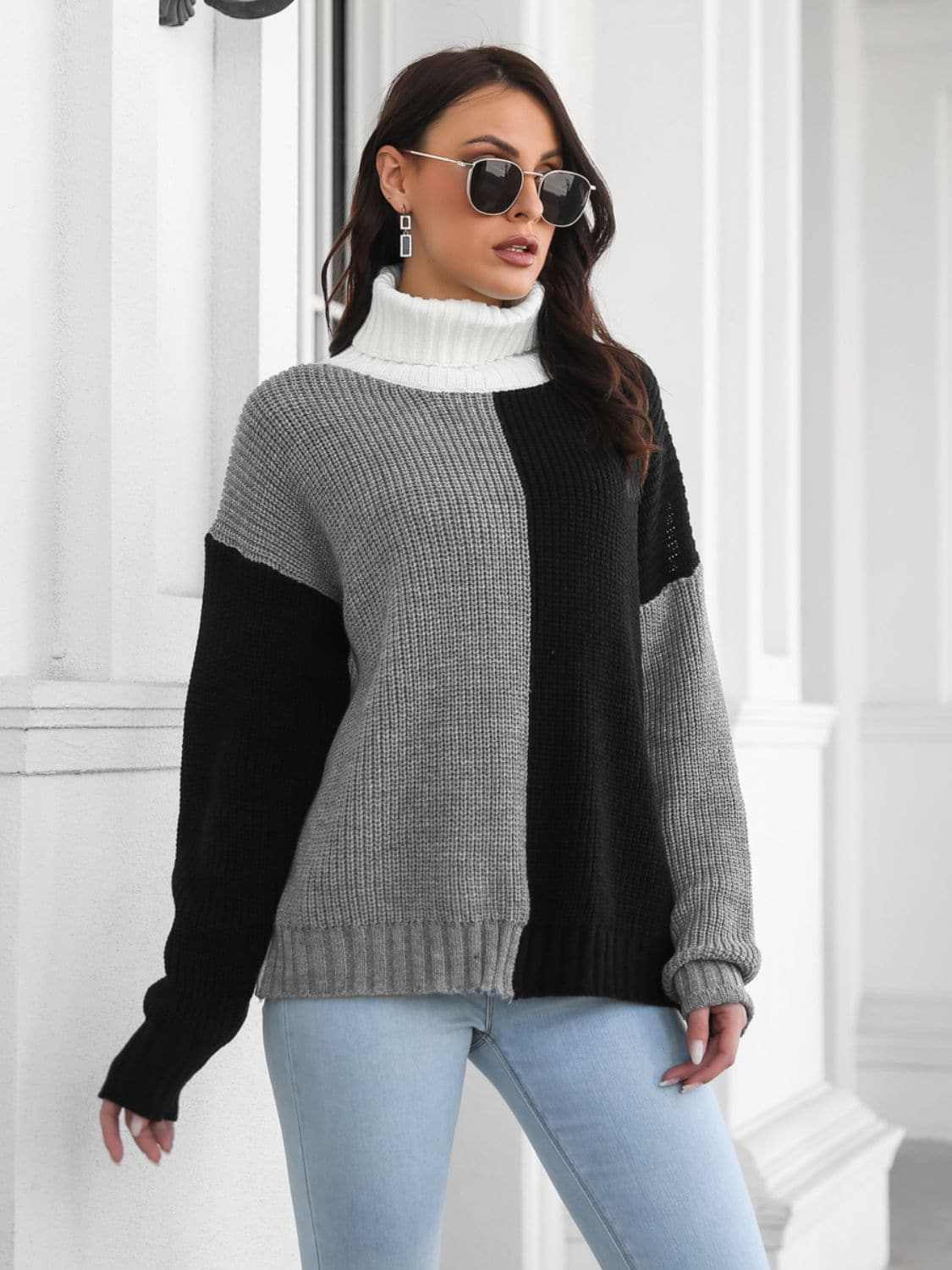Trendsi Black Cozy Turtleneck Sweater