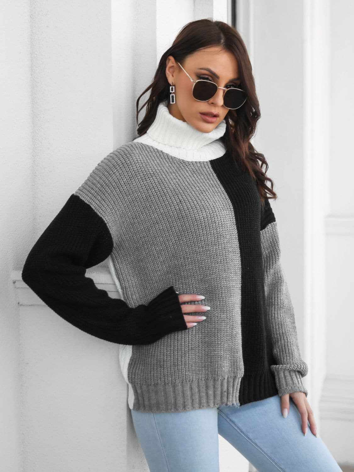 Trendsi Black Cozy Turtleneck Sweater
