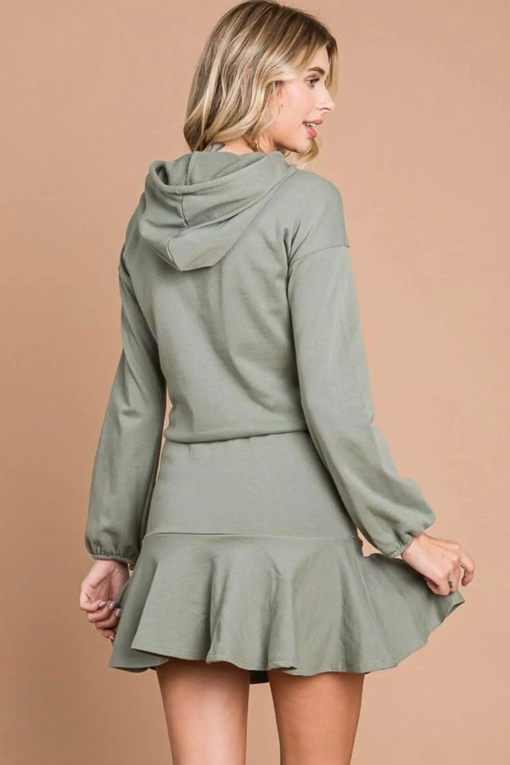 Dresses Trendsi Mini Hooded Dress Women's Drawstring Chic & Comfy Fashion