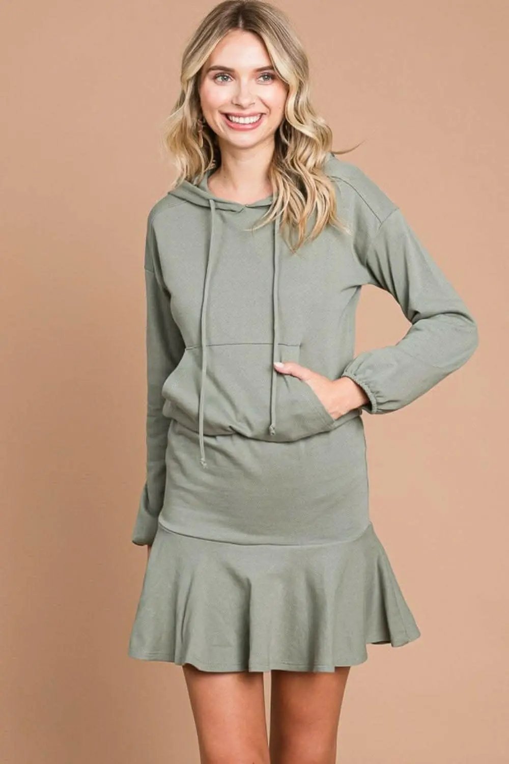 Dresses Trendsi Mini Hooded Dress Women's Drawstring Chic & Comfy Fashion