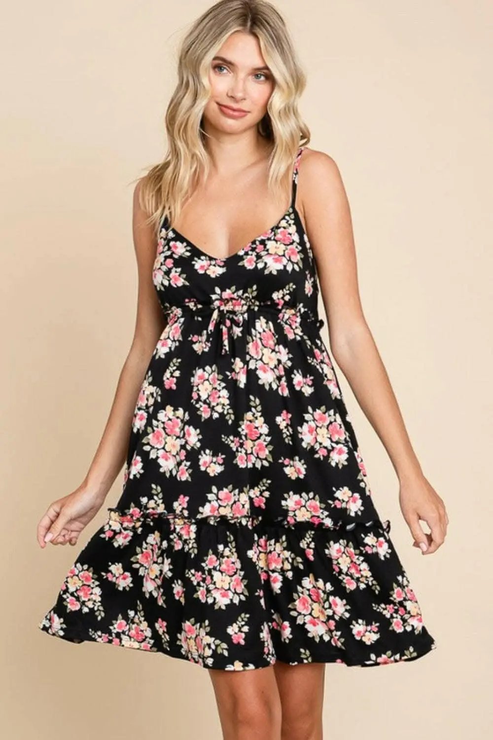 Dresses Trendsi swimwear - Culture Code Full Size Floral Frill Cami Dress