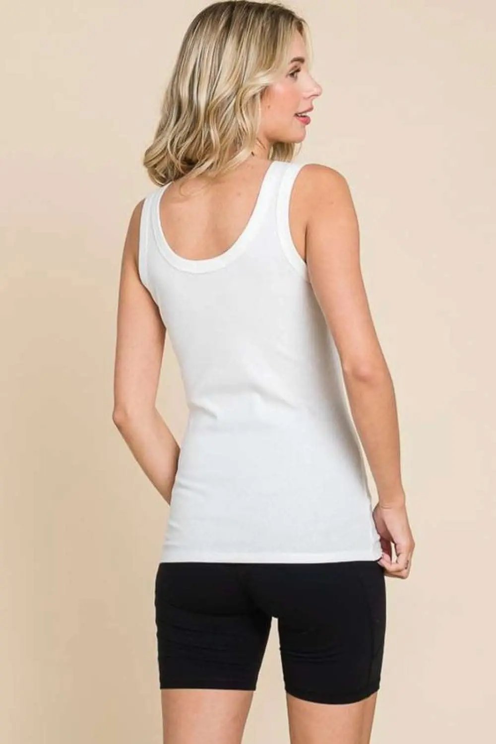 T-Shirts Trendsi Ribbed Scoop Neck Tank Women's Everyday Basic Top USA Shipped