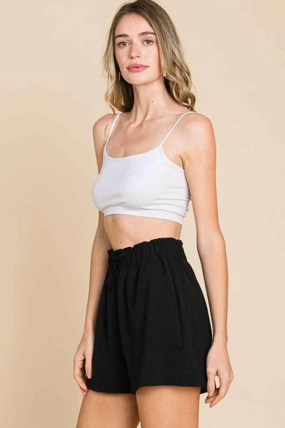 Trendsi High Waist Paperbag Shorts Women's Casual Summer Shorts - Comfy & Stylish