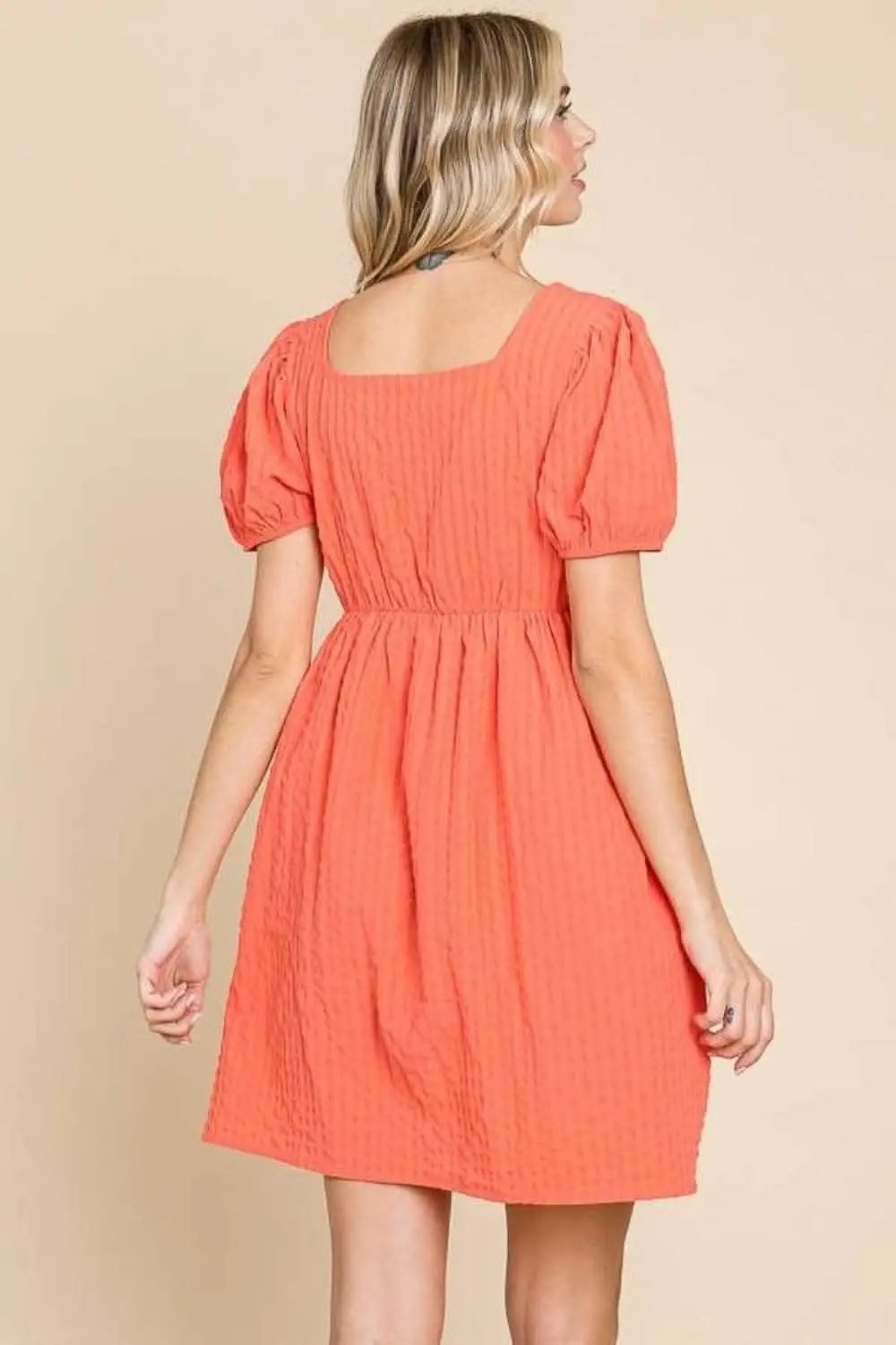 Dresses Trendsi Culture Code Textured Dress - Chic Square Neck Ele