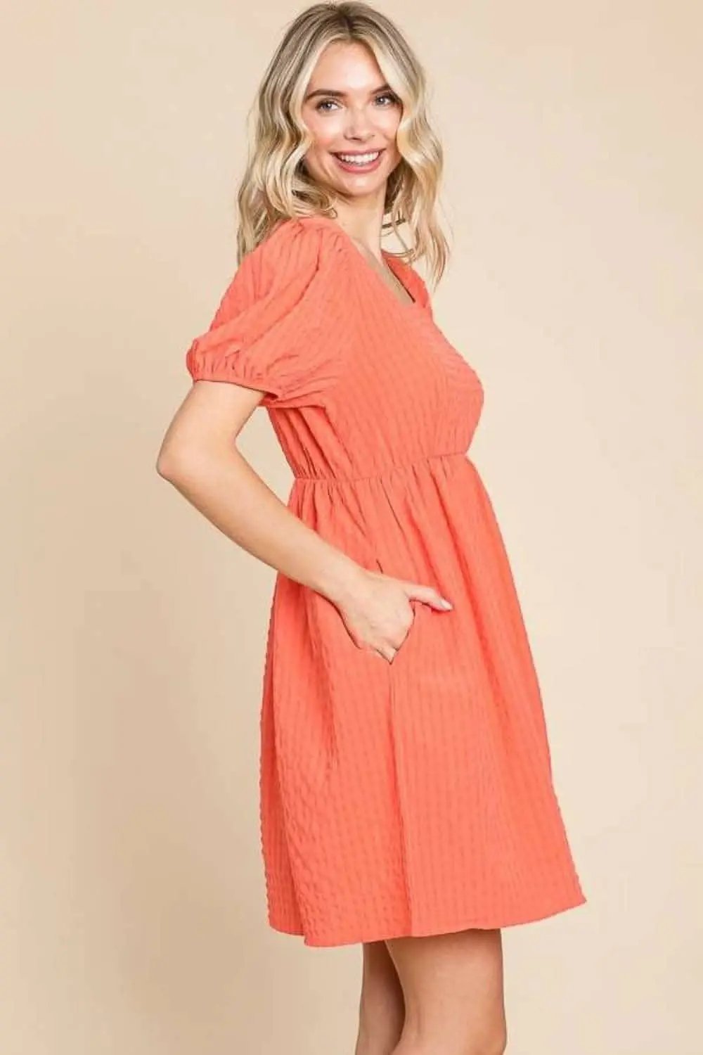 Dresses Trendsi Culture Code Textured Dress - Chic Square Neck Ele
