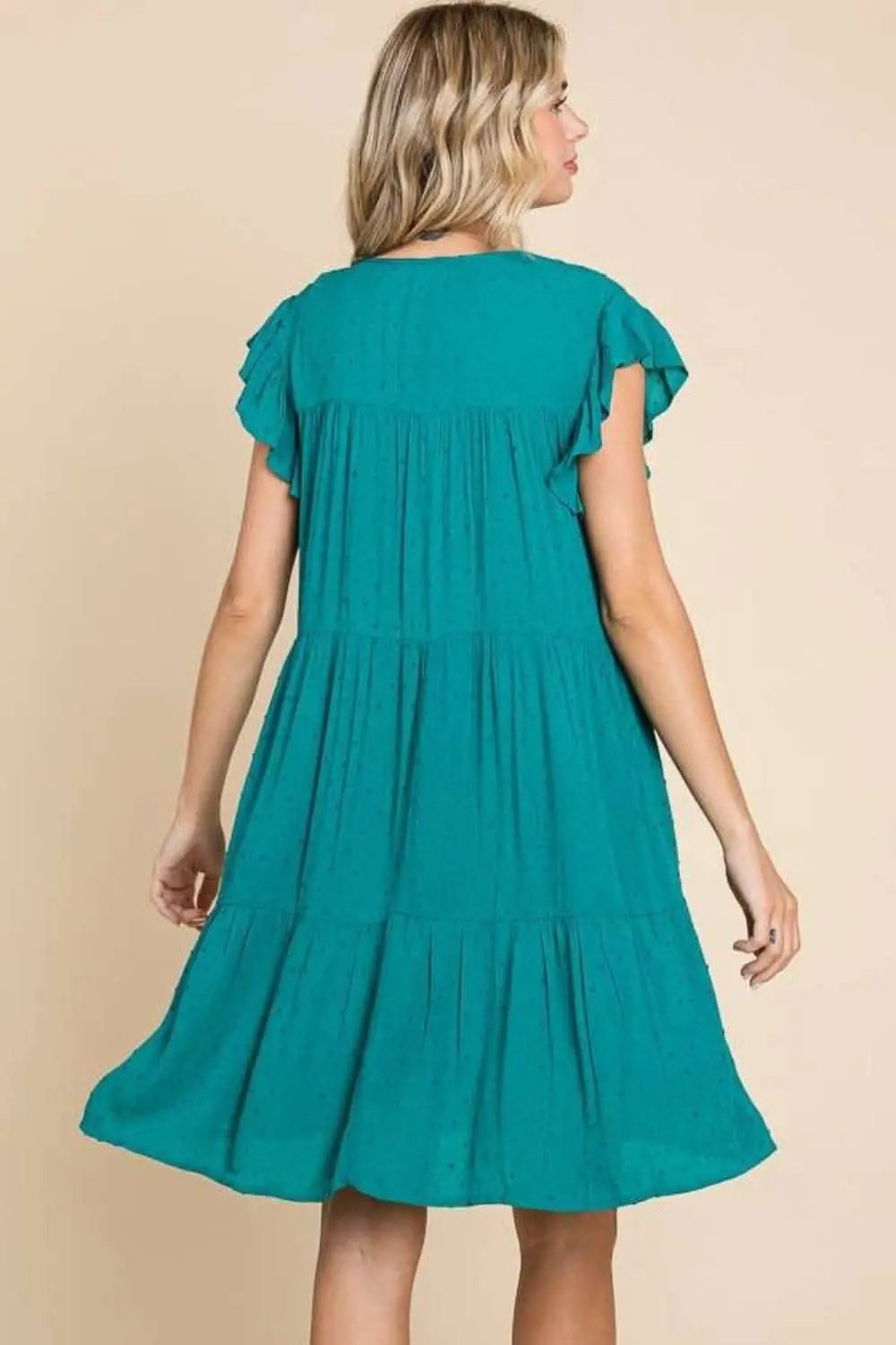 Dresses Trendsi Culture Code Tiered Ruffle Dress with Pockets and