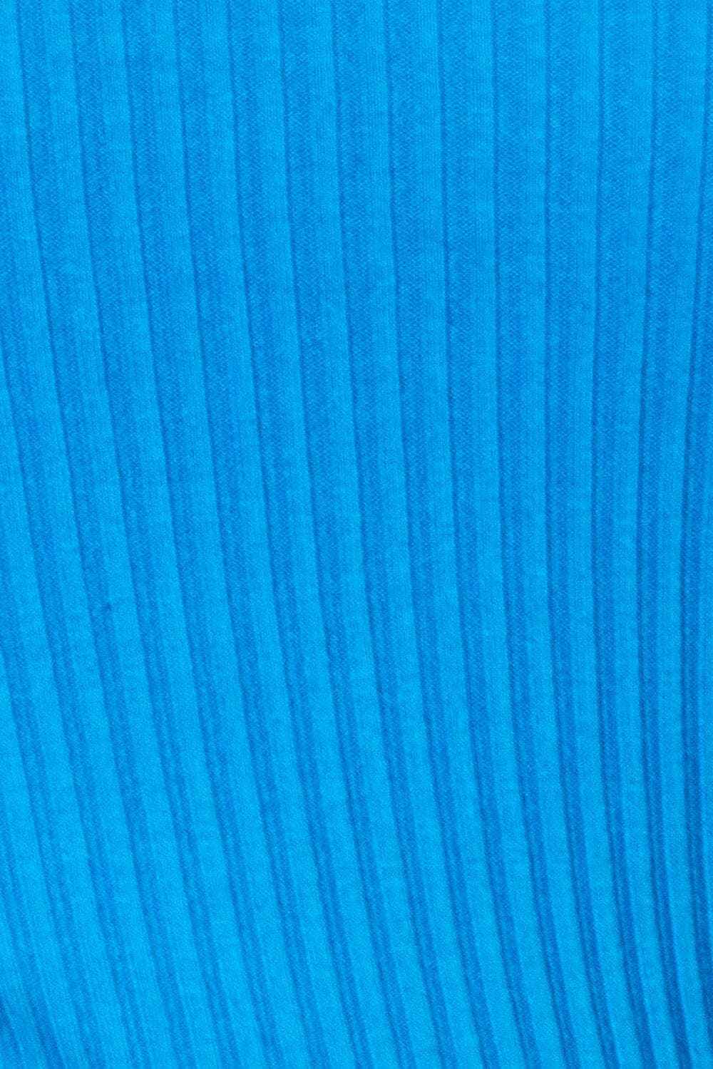 Ribbed Sweetheart Sweater Blue Teal Trendsi