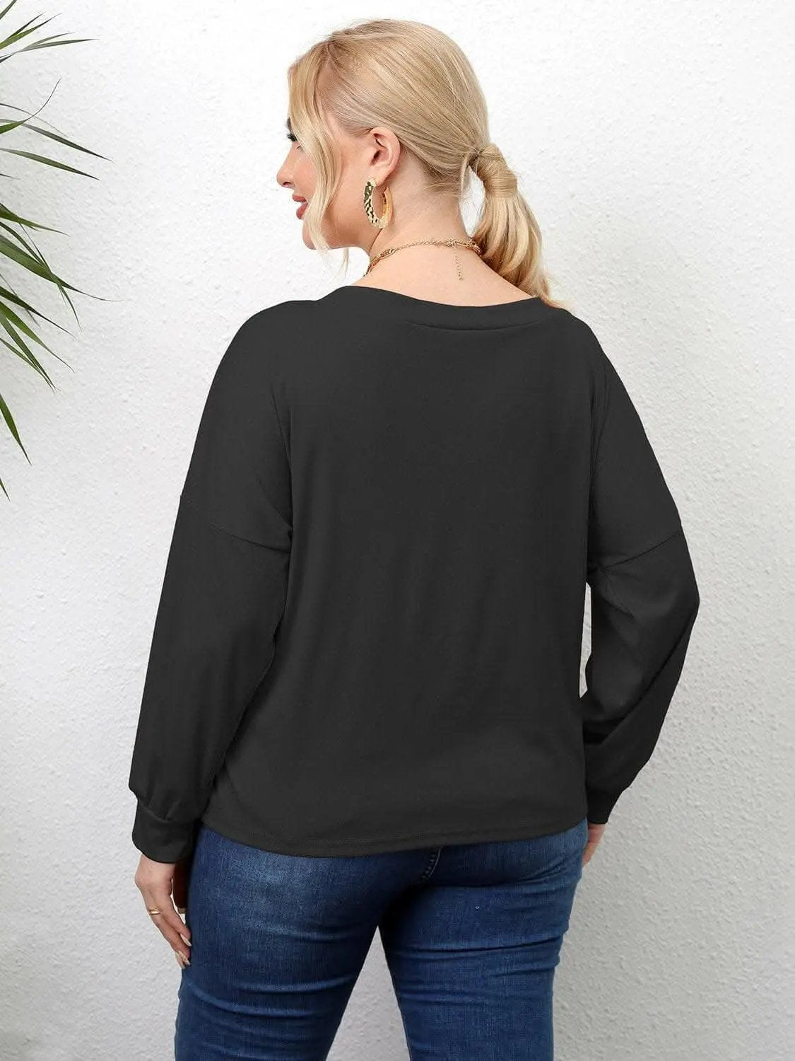 T-Shirts Trendsi plus - Curvy twist drop shoulder tee
