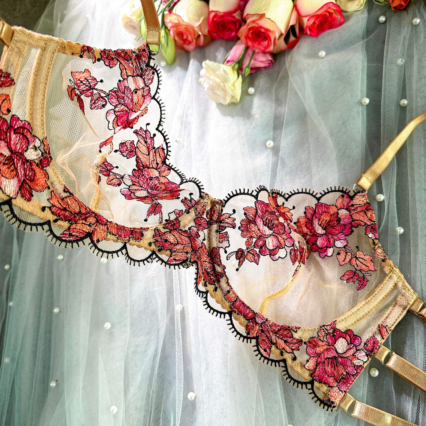 Blossom Elegance Lace Lingerie Set