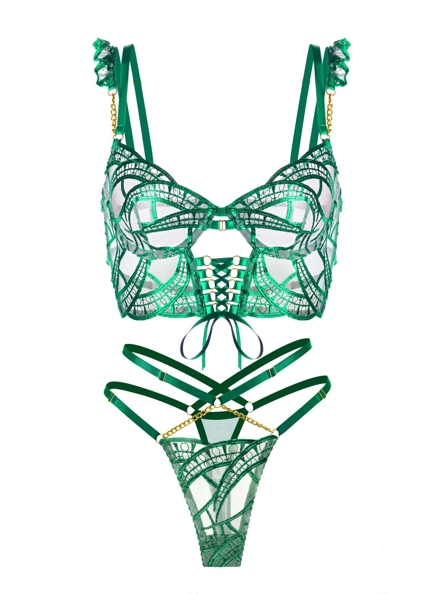 Luxe Green Metallic Foil Adjustable Set