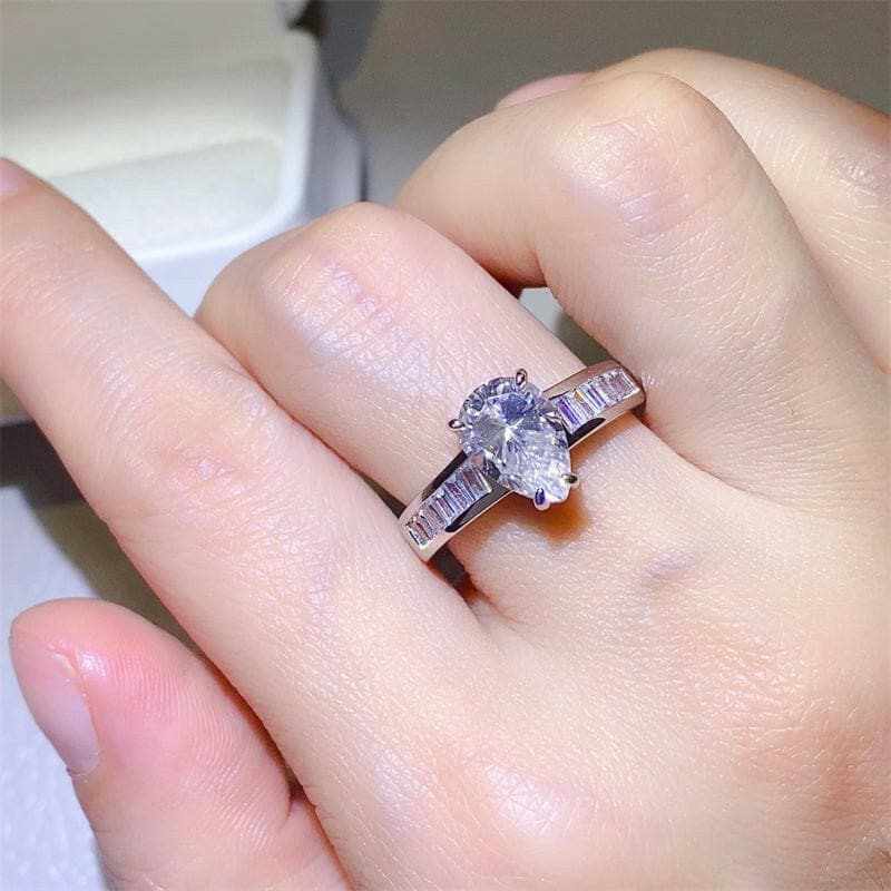 Hats Trendsi 3 Carat Moissanite Ring Women's Jewelry Dazzling Statement Ring