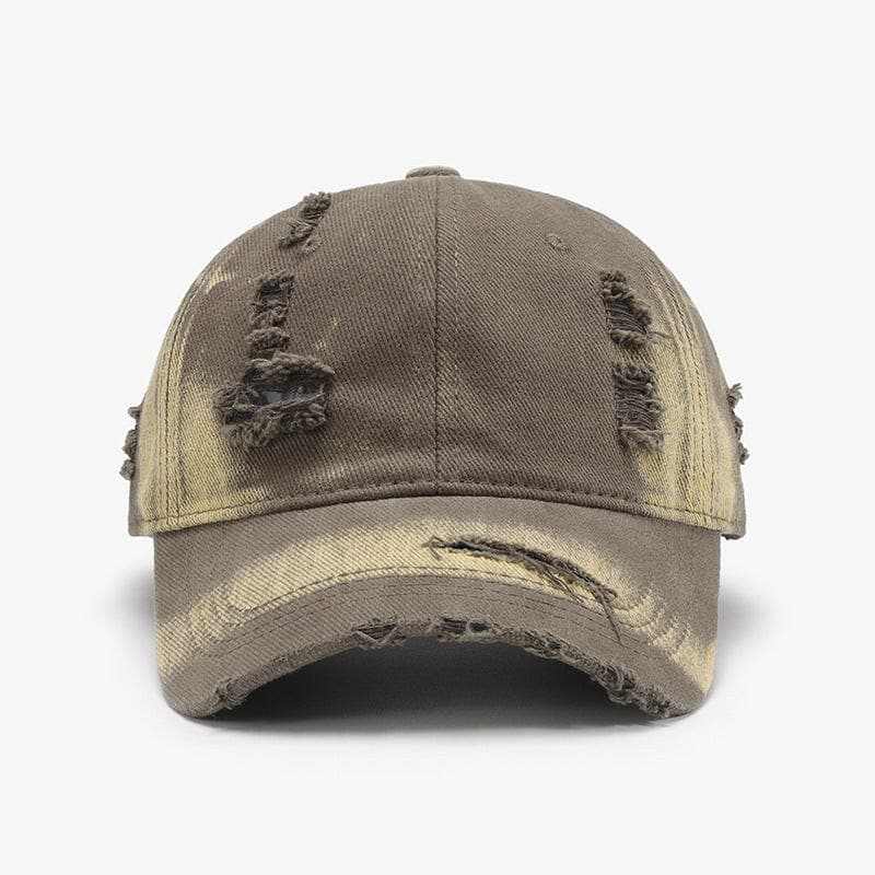 Trendsi Distressed Cotton Baseball Cap Adjustable Unisex