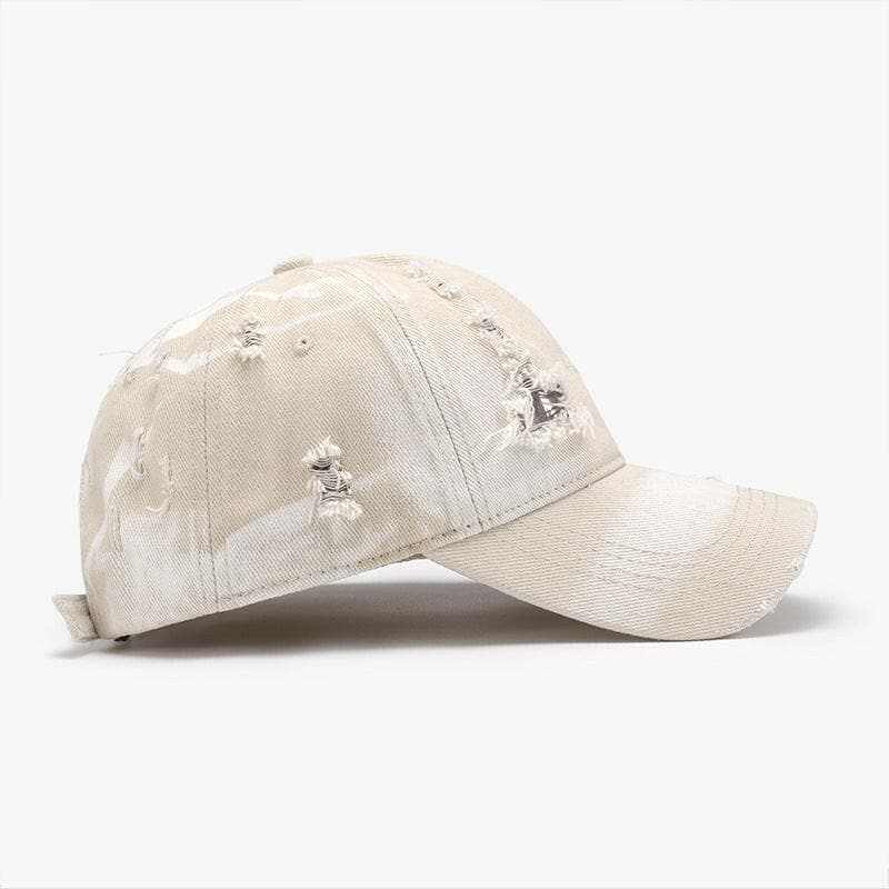 Trendsi Distressed Cotton Baseball Cap Adjustable Unisex