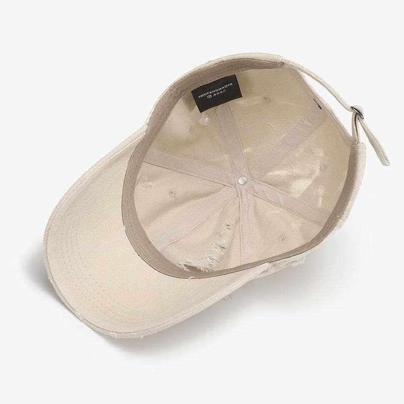 Trendsi Distressed Cotton Baseball Cap Adjustable Unisex